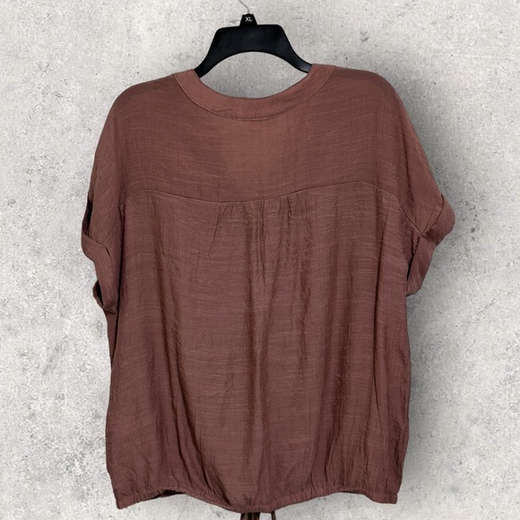 Parallel Skies Wrinkled Style Mauve Blouse Size L - Picture 4 of 4